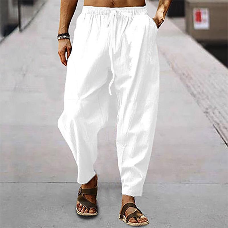 Retro Style Pirate Pants Elastic Waistband Design