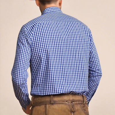 Men's Oktoberfest Gingham Long Sleeve Shirt