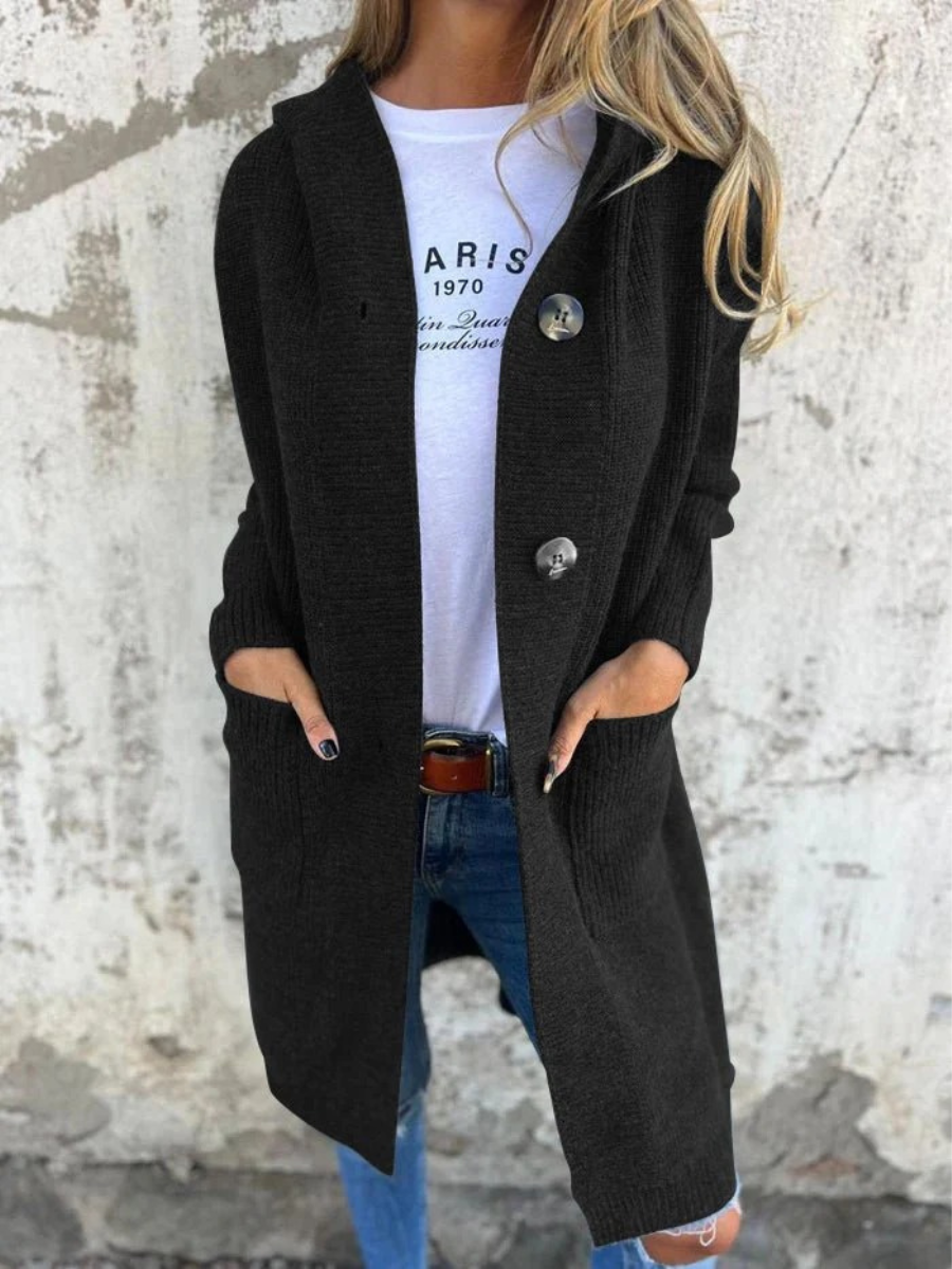 Lässiger langer Strickjacke für Damen | Strick