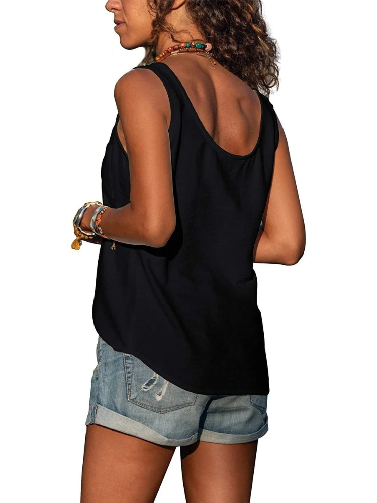 Lässiges ärmelloses Damen-Tanktop | Elegante