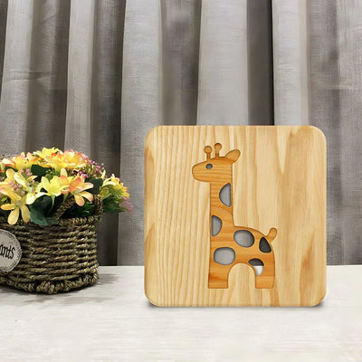 Kinder-Nachttischlampe aus Holz – Warmes Licht für ruhige Nächte