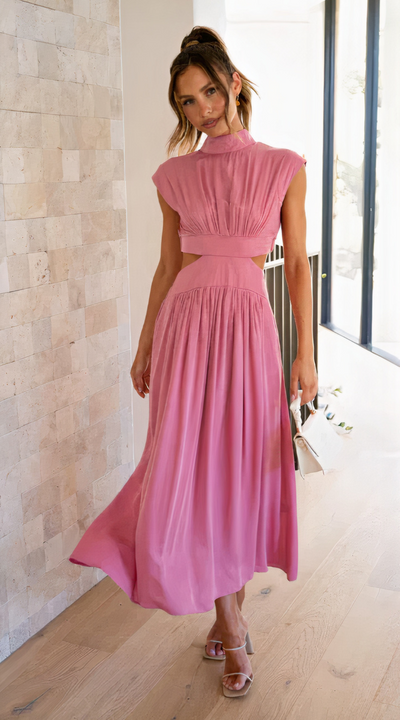 Langes Vintage-Kleid für Damen | Maxi