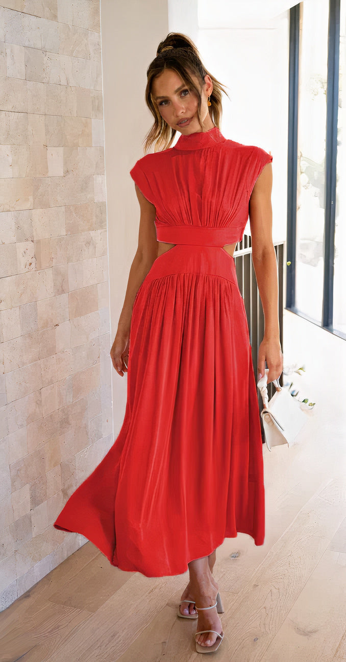 Langes Vintage-Kleid für Damen | Maxi