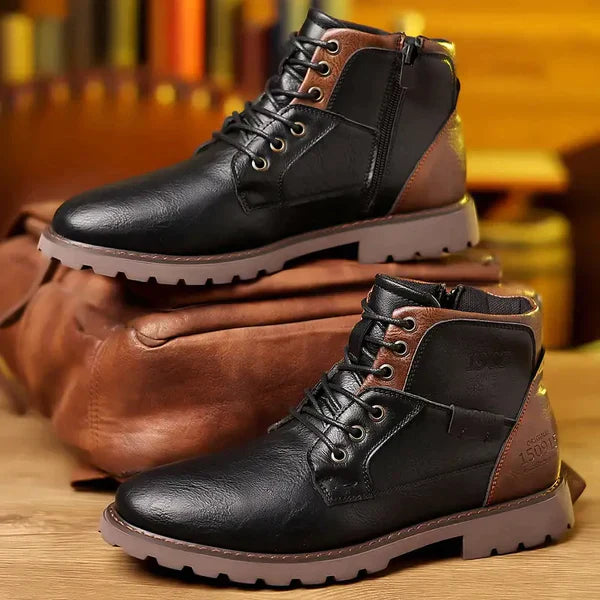 Robuster Herrenschnürstiefel aus Veganes Leder