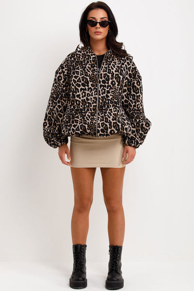 Heidi-Mode | Trendy Leopard Bomberjacke