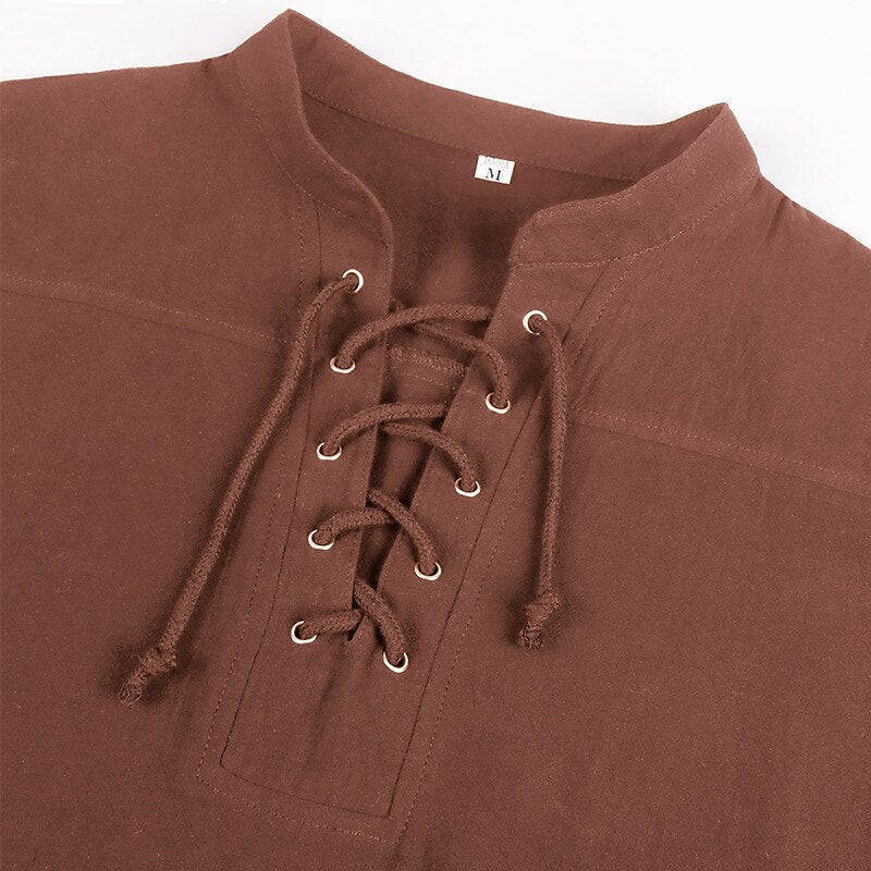 Pirate Style Lace-up Tunic