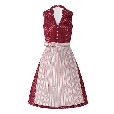 Oktoberfest Red Polka-dot Dirndl with Apron