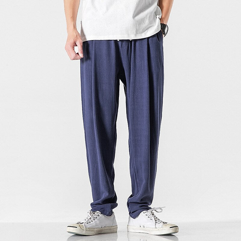 Viking Era Drawstring Design Linen Pants