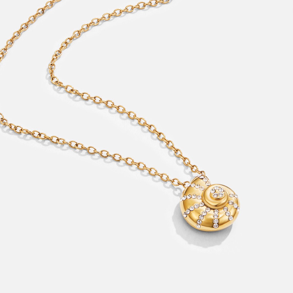 Luca Kristall Muschelanhänger Halskette