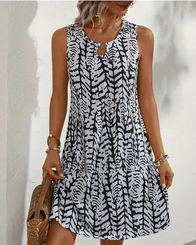 Luftiges ärmelloses Sommerkleid für Damen | Mini