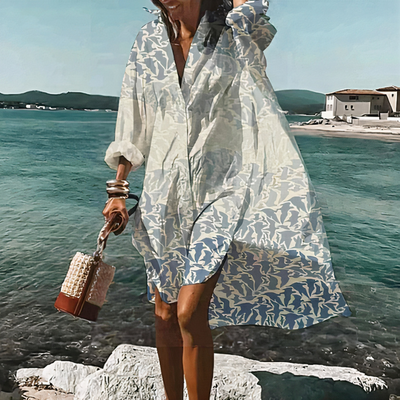 Luftiges Hemdblusenkleid für Damen | Midi