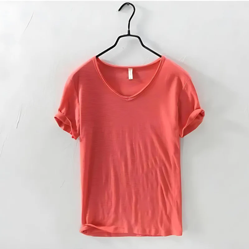 Luftiges Herren-T-Shirt mit V-Ausschnitt | Kurzarm