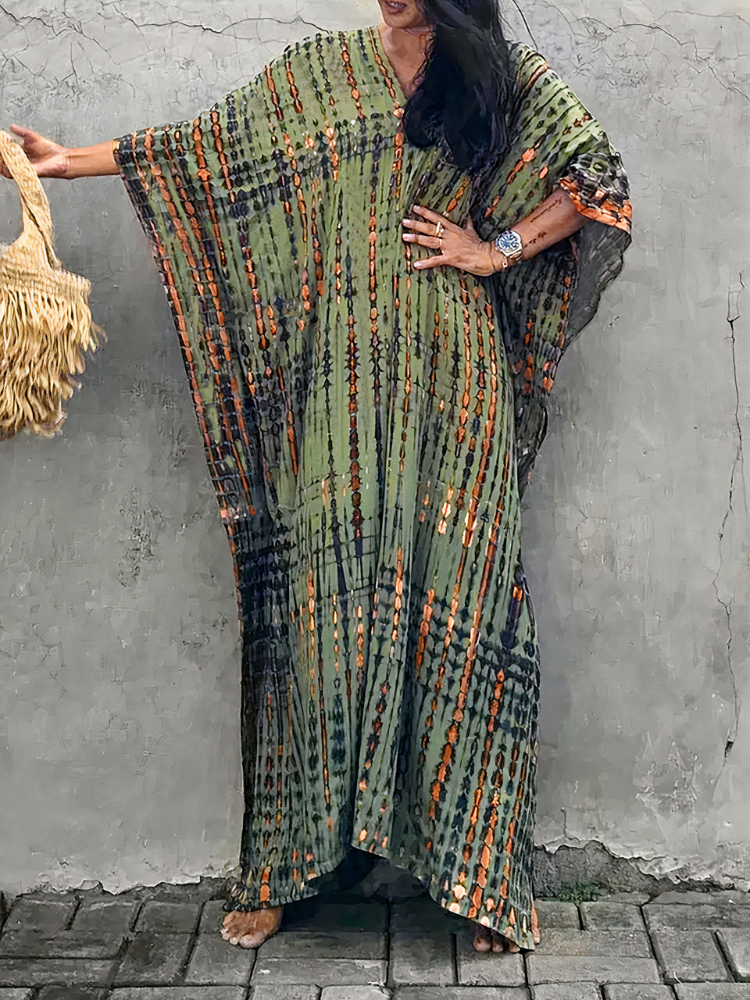 Luftiges Kaftan-Strandkleid für Damen | Maxi
