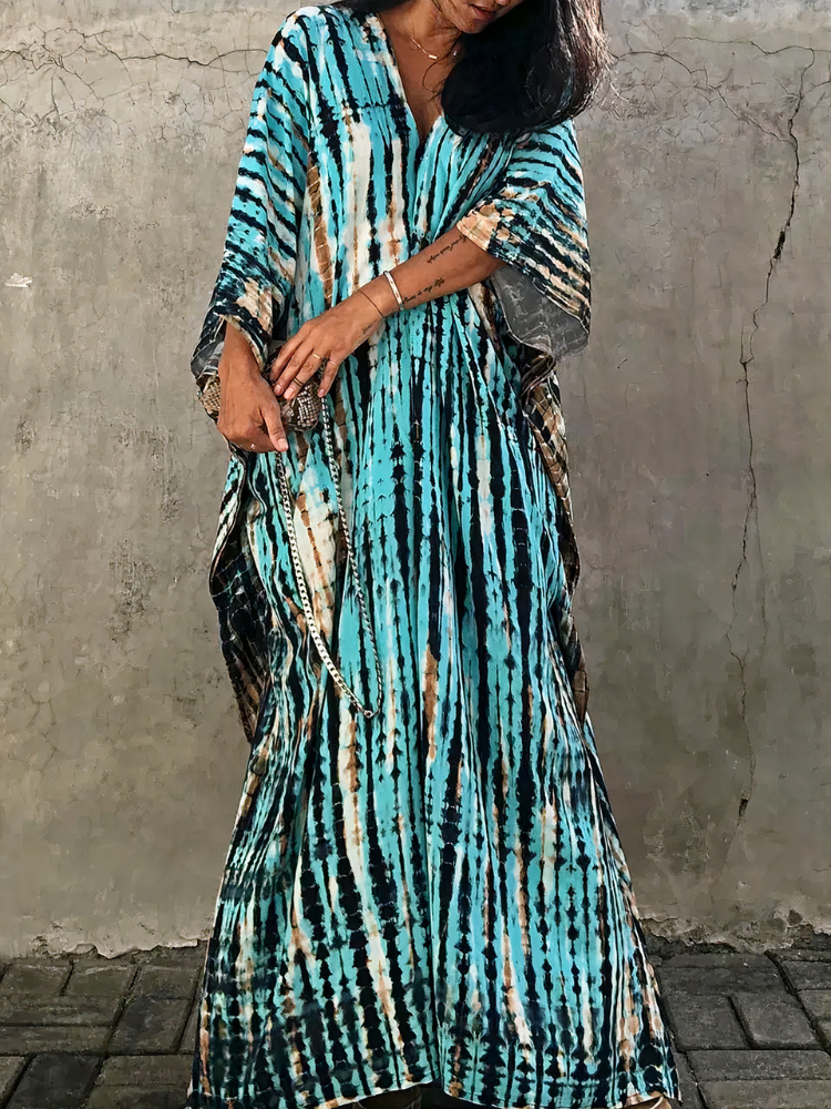 Luftiges Kaftan-Strandkleid für Damen | Maxi