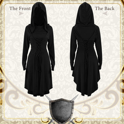 Medieval Fantasy Hooded Dress
