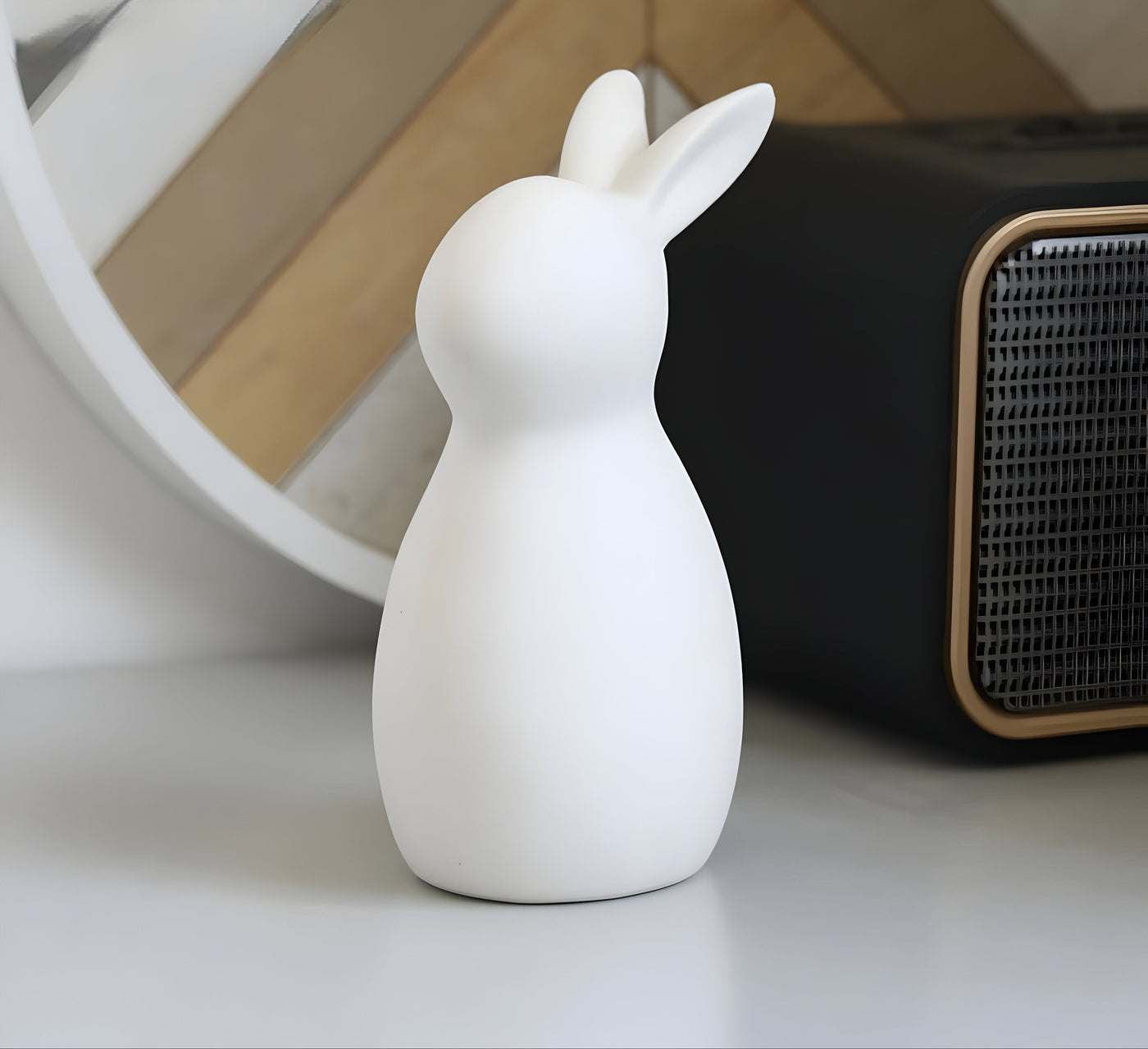 SnowBunny Decor – Nordische Keramik-Hasen-Dekoration