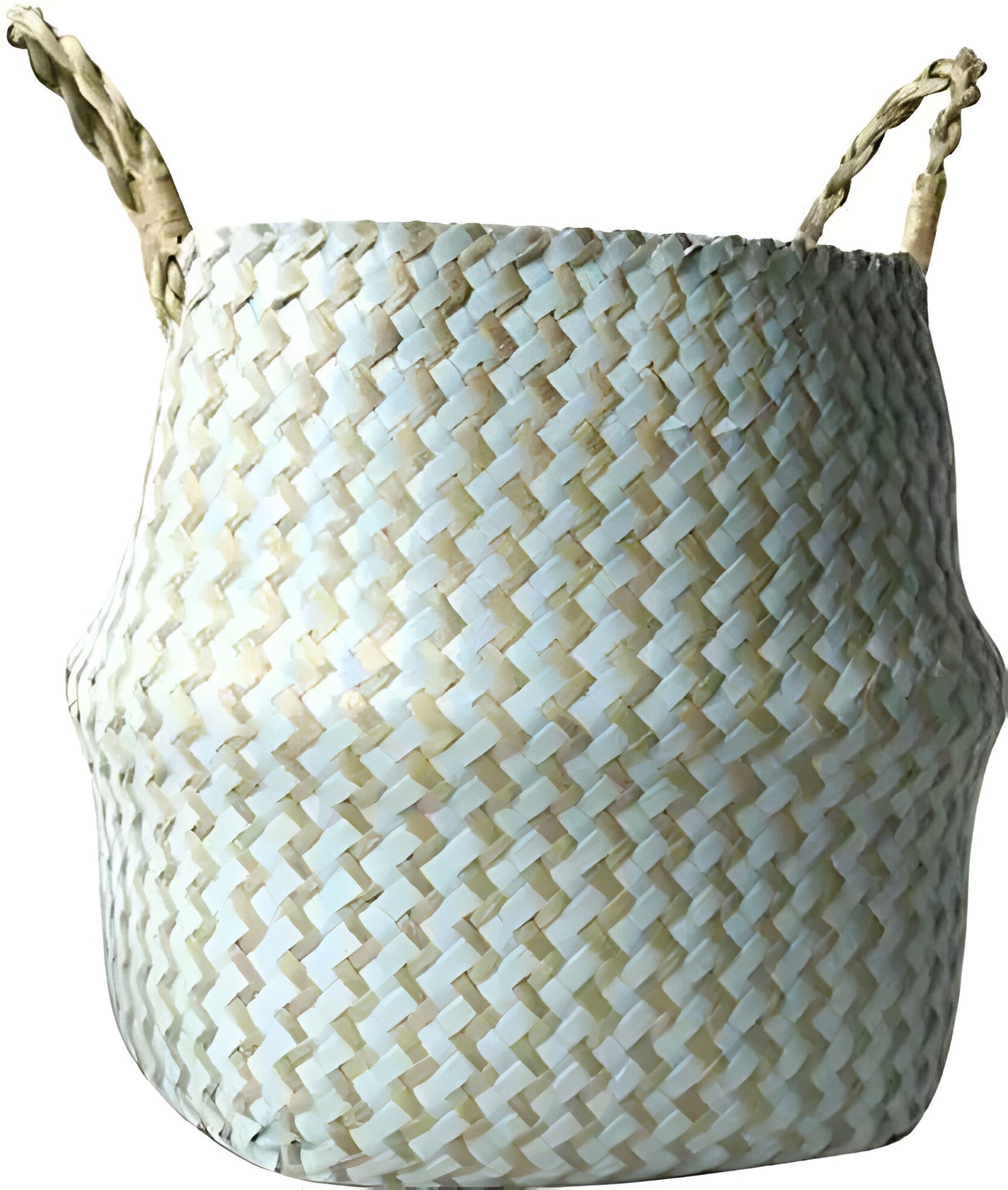 EcoHaven Korb - Faltbarer Handgefertigter Rattan Gewebter Blumenkorb