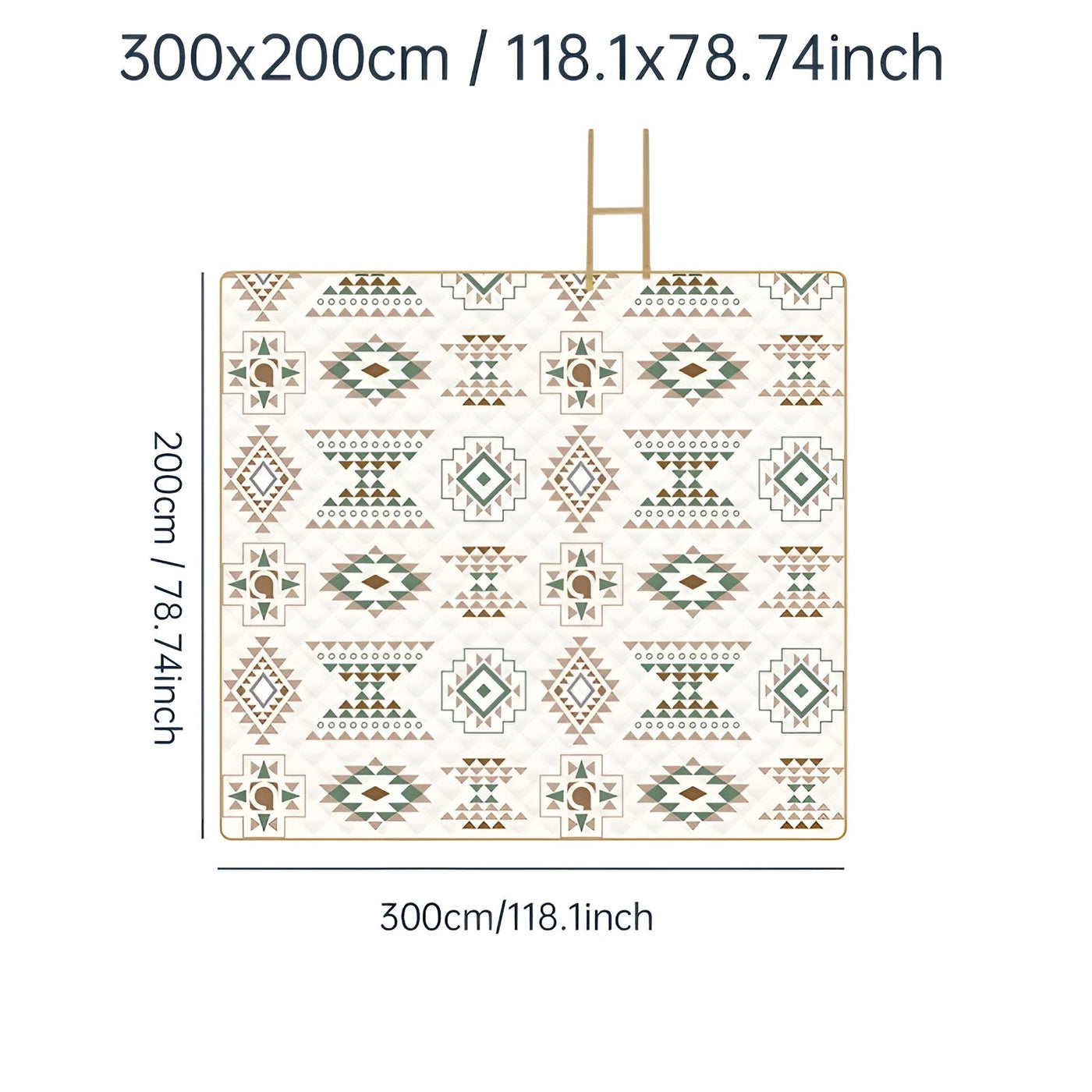 Picknickdecke mit Karomuster – Wasserdicht & Faltbar | Ideal für Park, Strand & Camping
