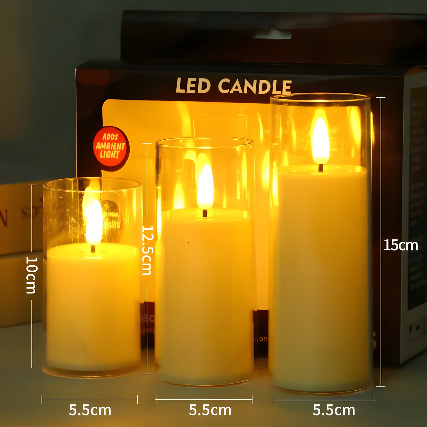 AmberFlicker Light - Acryl Flammenloses LED-Kerzenlicht