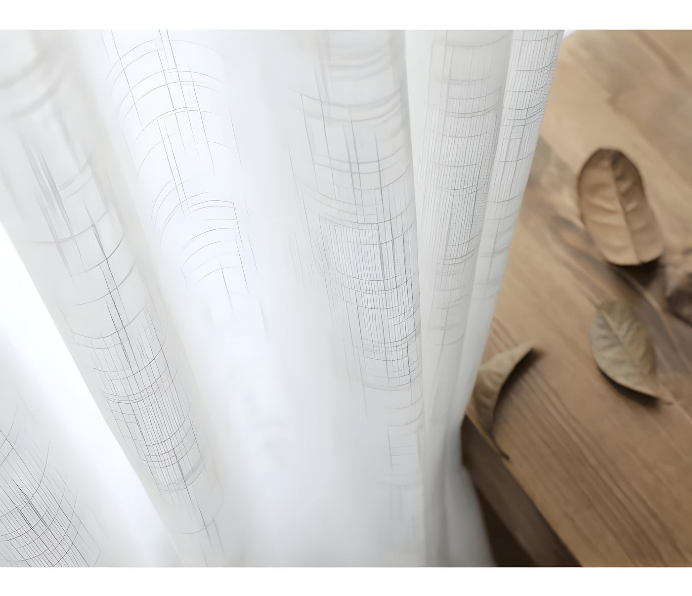 HikariVeil Vorhänge - Japan-Stil Halbdurchsichtige Sichtschutzvorhänge