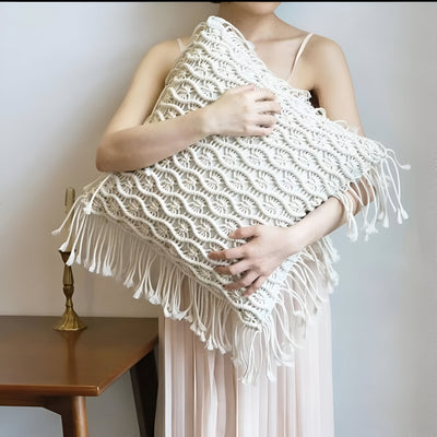 LushWeave Cover - Handgemachter böhmischer Kissenbezug