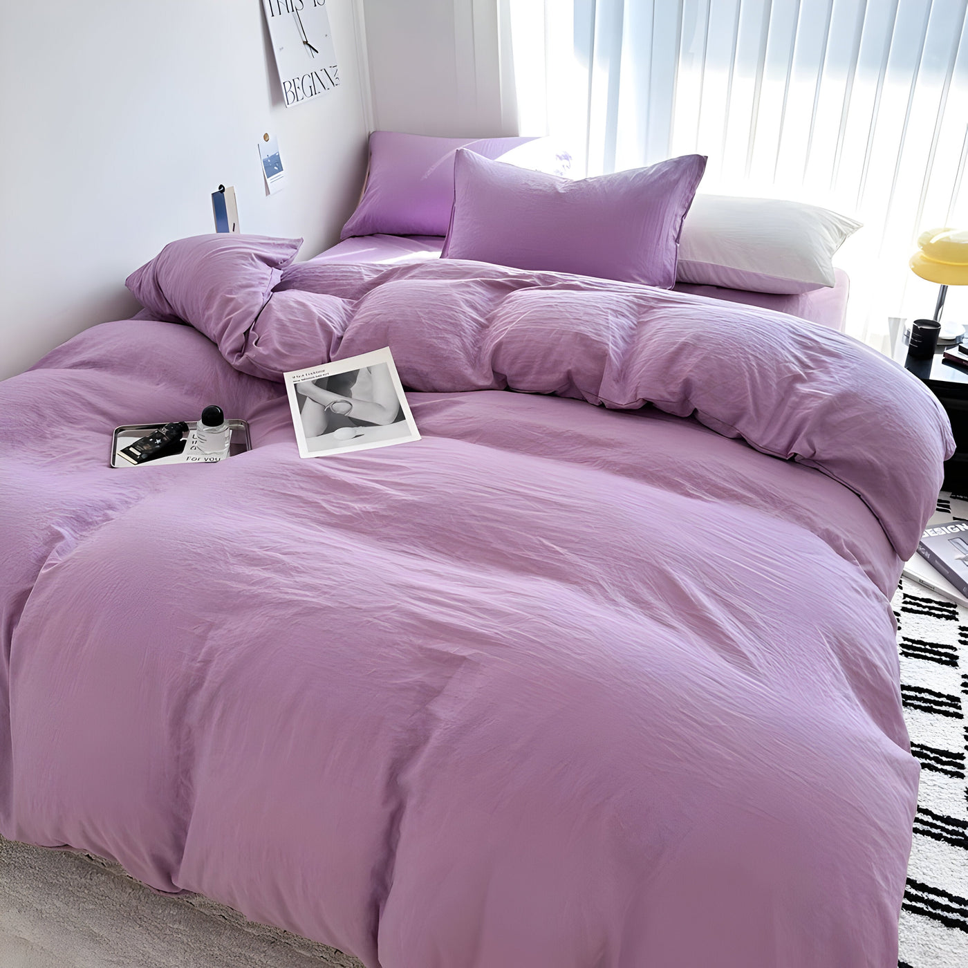 CloudHaven - Einfarbige Baumwolle Bettwäsche-Set
