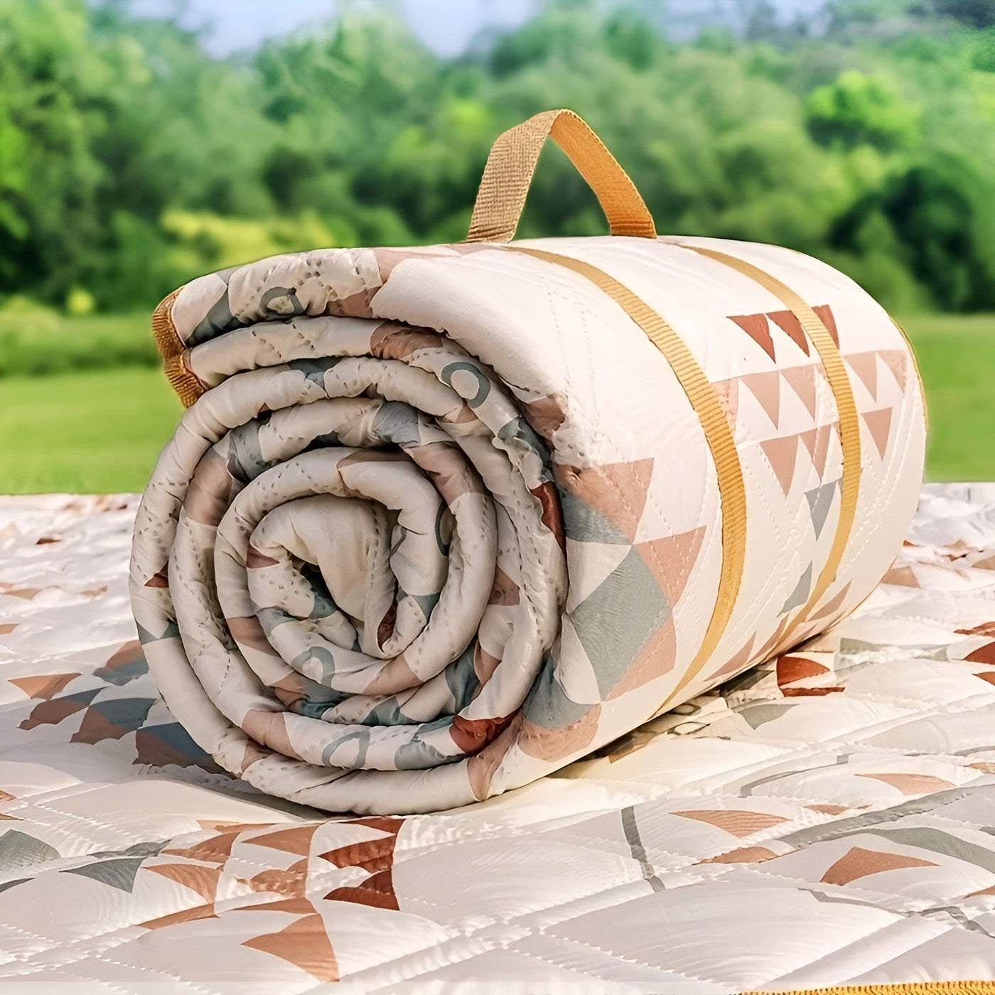 Picknickdecke mit Karomuster – Wasserdicht & Faltbar | Ideal für Park, Strand & Camping