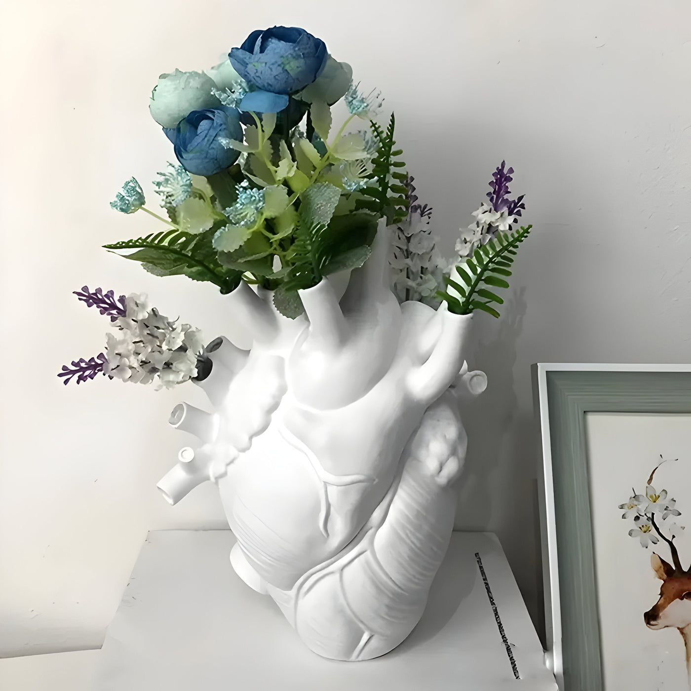 HeartBloom Vase - Anatomische Harz-Herz-Vase