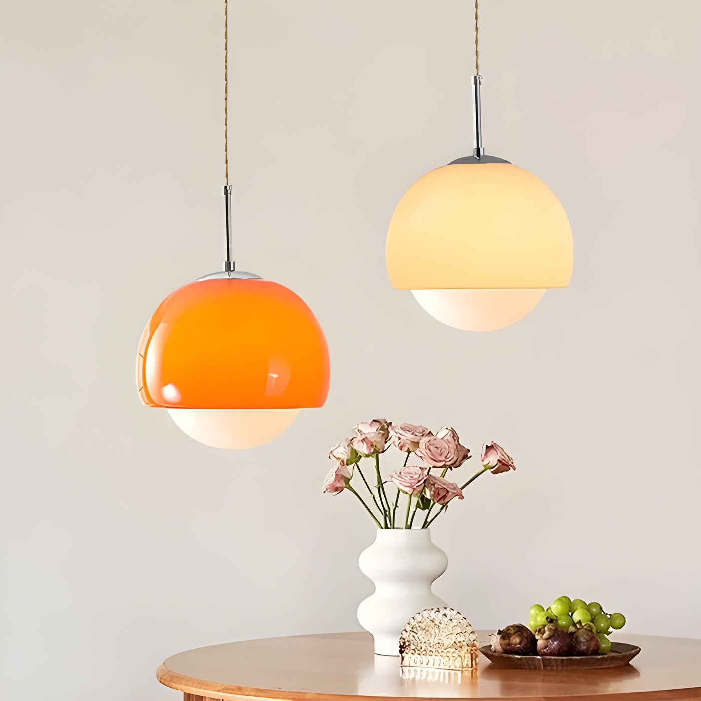 Glas-Hängelampe im Kugel-Design – Stilvolle Retro-Beleuchtung für Wohnräume