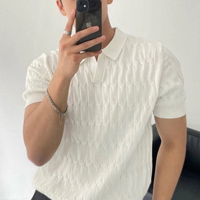 Poloshirt für Herren - Gestricktes Kurzarm-Poloshirt für den Sommer