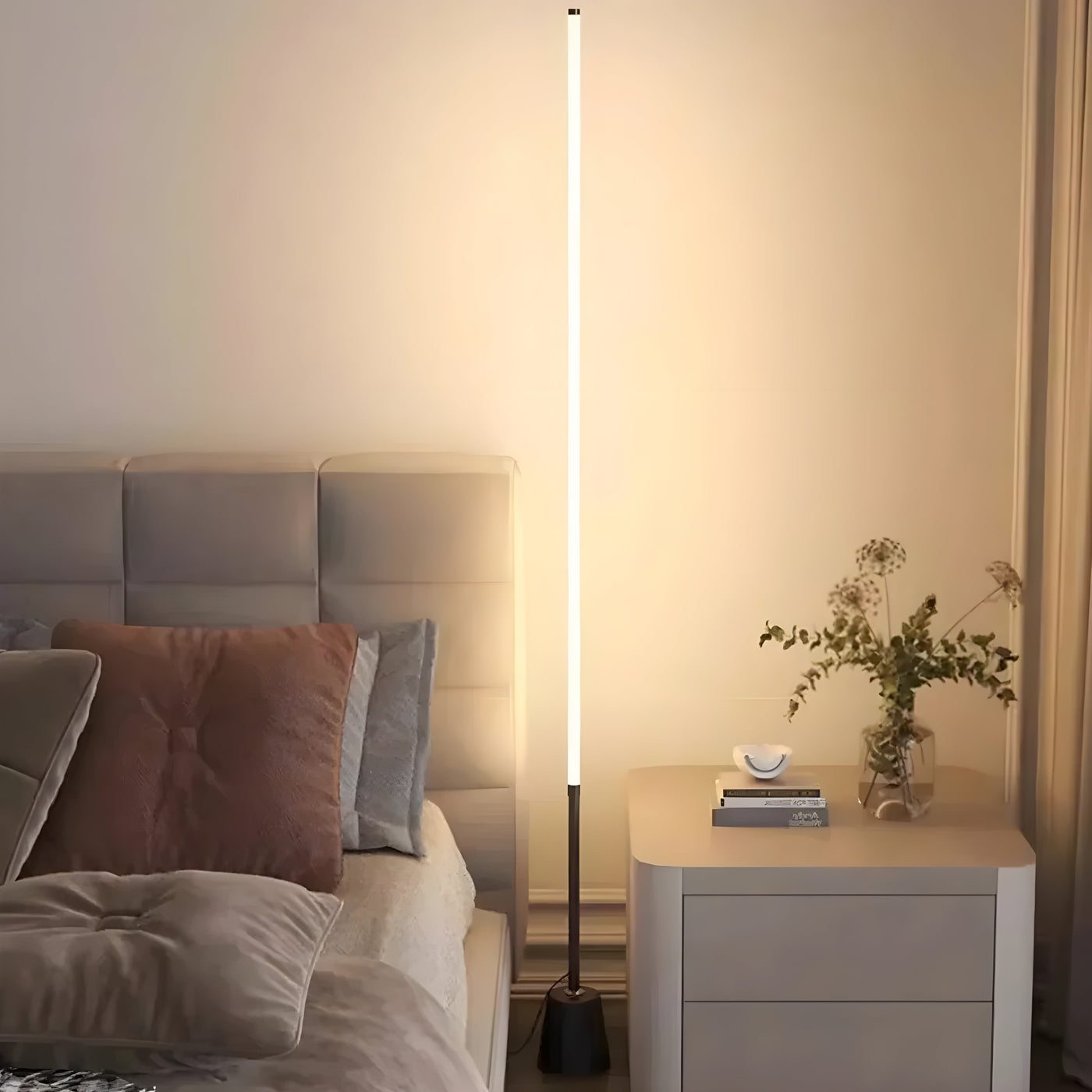 LED-Eckstehlampe mit Fernbedienung –Dimmbarer Stimmungslicht für Wohn- & Schlafzimmer