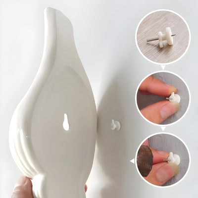 PearlShell Vase - Moderne Weiße Keramik Muschelschale Blumenvase