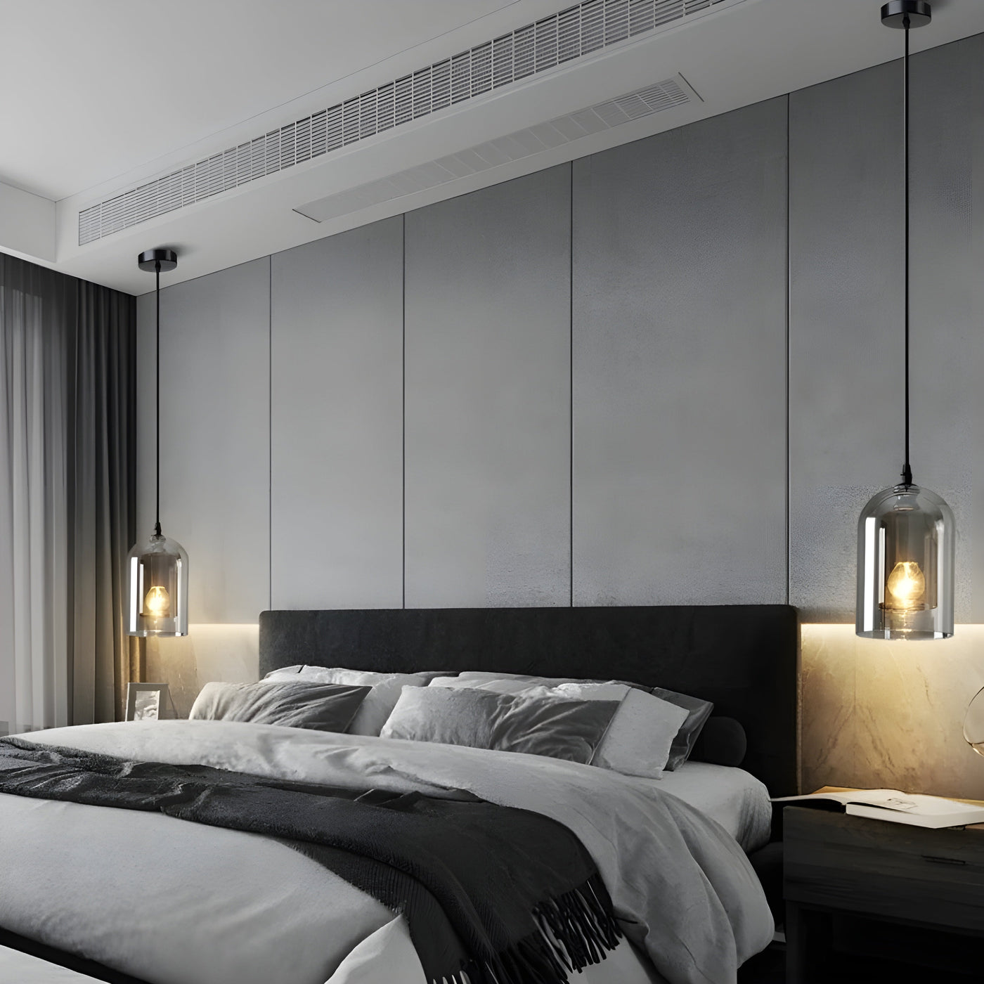 SkyGleam Light - Moderne Doppelglas-Pendelleuchte