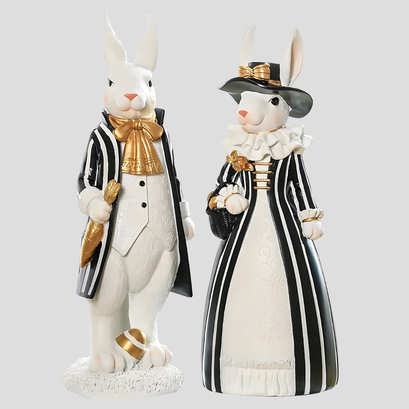 RegalRabbit Decor – Dekorative Pastorale Palast Hasenfamilie Dekoration