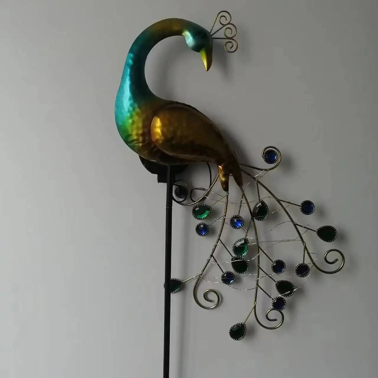 PeacockGlow Light - Metall Pfau Dekoration Licht