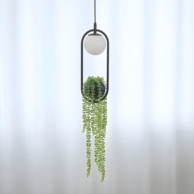 BotanicAura Light – Nordische LED-Hängelampe mit Blumentopf