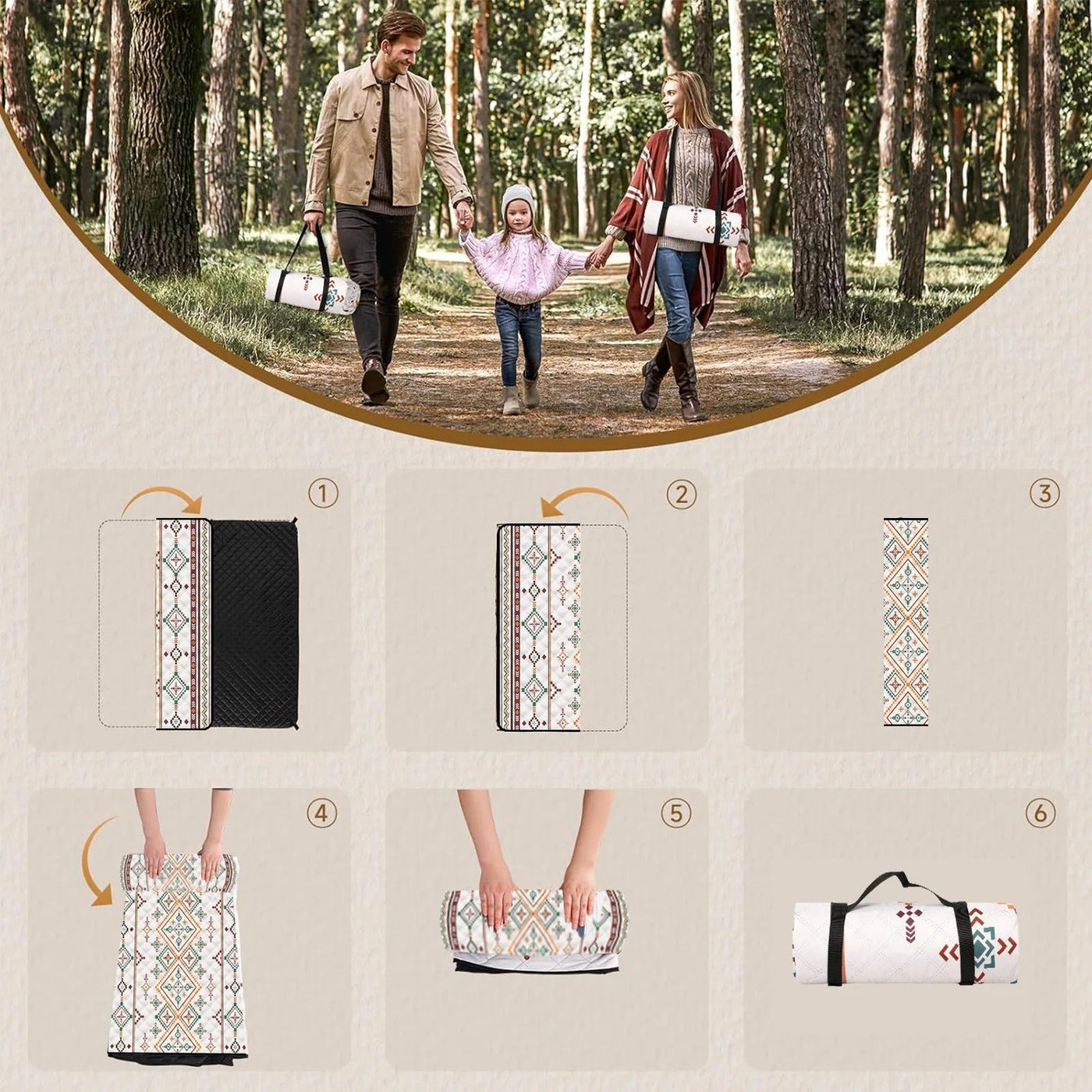 Faltbare Picknickdecke – Wasserdicht & Sandfrei | Perfekt für Outdoor-Abenteuer