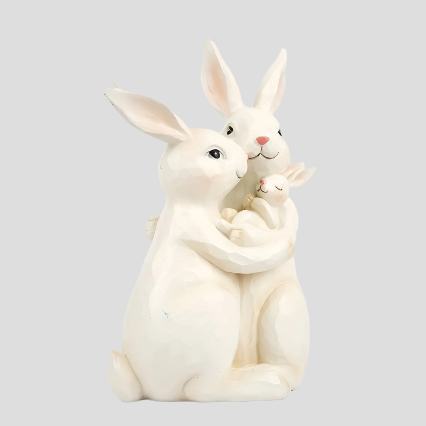 FaithSculpt Skulptur – Handgezeichnete Harz-Hasenstatue