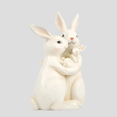 FaithSculpt Skulptur – Handgezeichnete Harz-Hasenstatue
