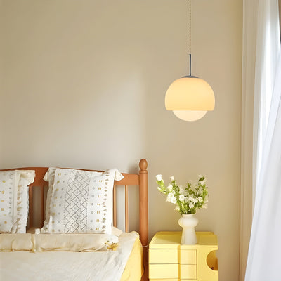 Glas-Hängelampe im Kugel-Design – Stilvolle Retro-Beleuchtung für Wohnräume