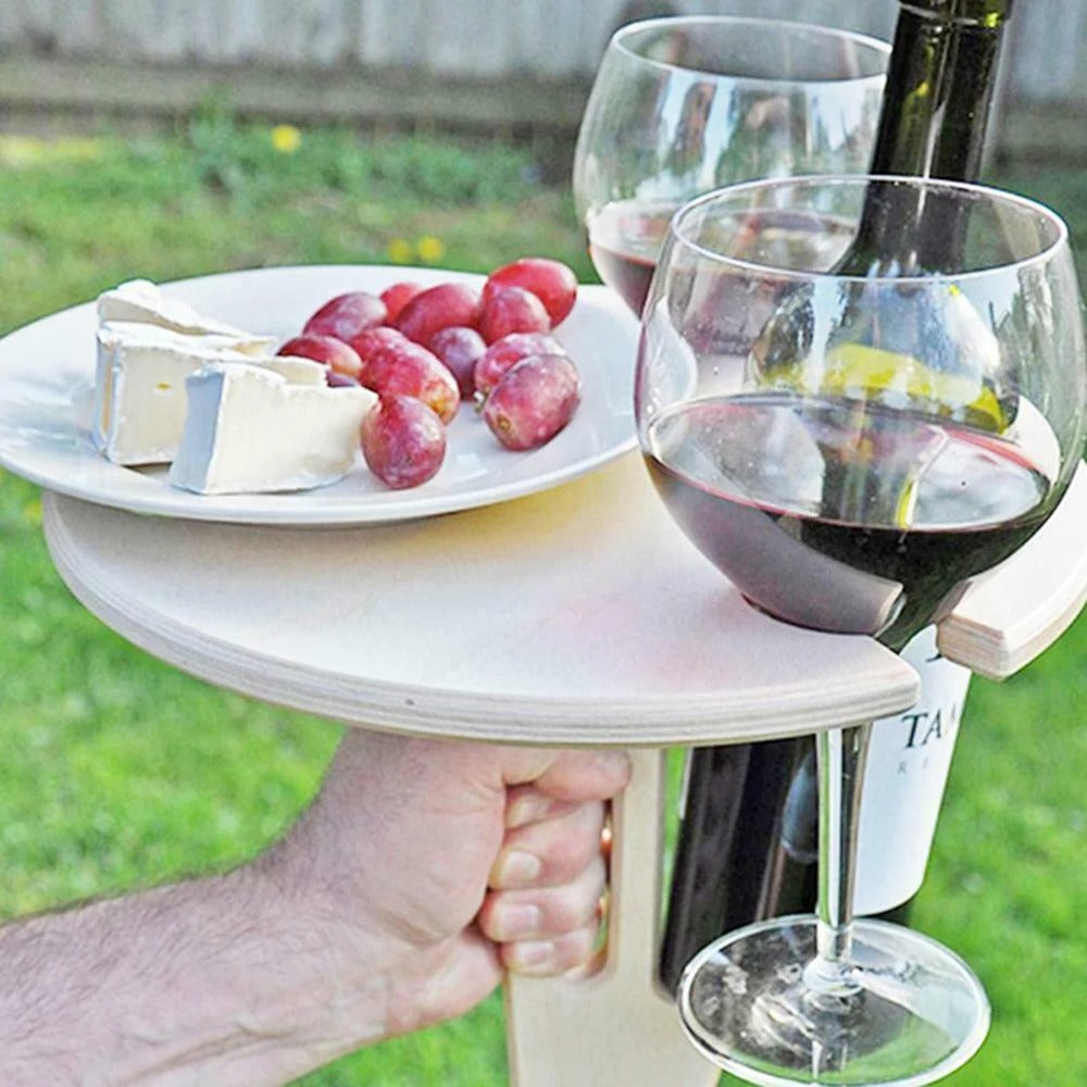 Klapptisch für Draußen – Tragbarer Weintisch für Garten & Picknick
