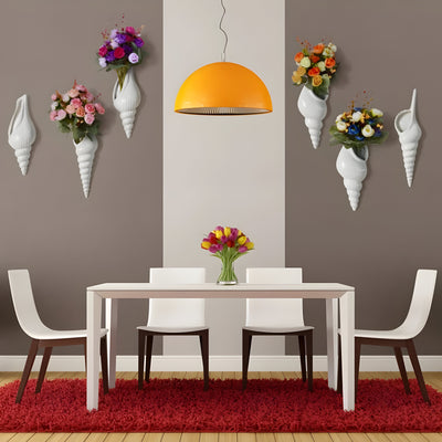 PearlShell Vase - Moderne Weiße Keramik Muschelschale Blumenvase