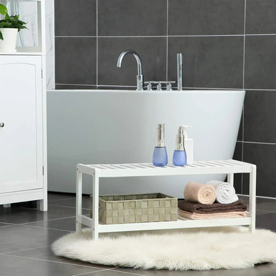 BambooHaven Rack – 2-stufiges Bambus-Schuhregal