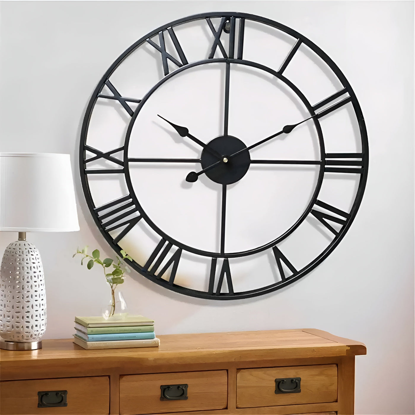 MetalFrame Clock – Moderne 3D Große Wanduhr