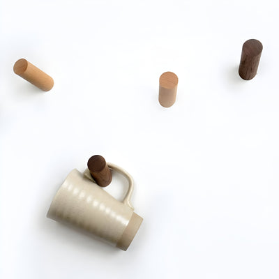 Holzkleiderhaken – Wandmontiert und Robust | Natürliches Material für Jeden Raum