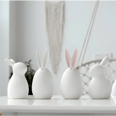 SnowBunny Decor – Nordische Keramik-Hasen-Dekoration