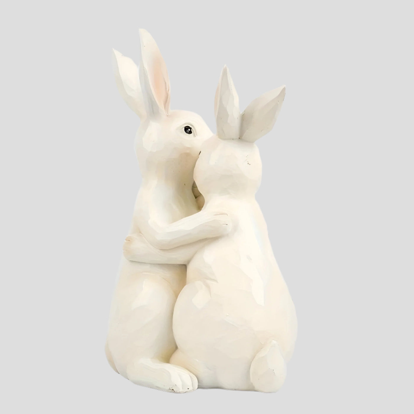 FaithSculpt Skulptur – Handgezeichnete Harz-Hasenstatue