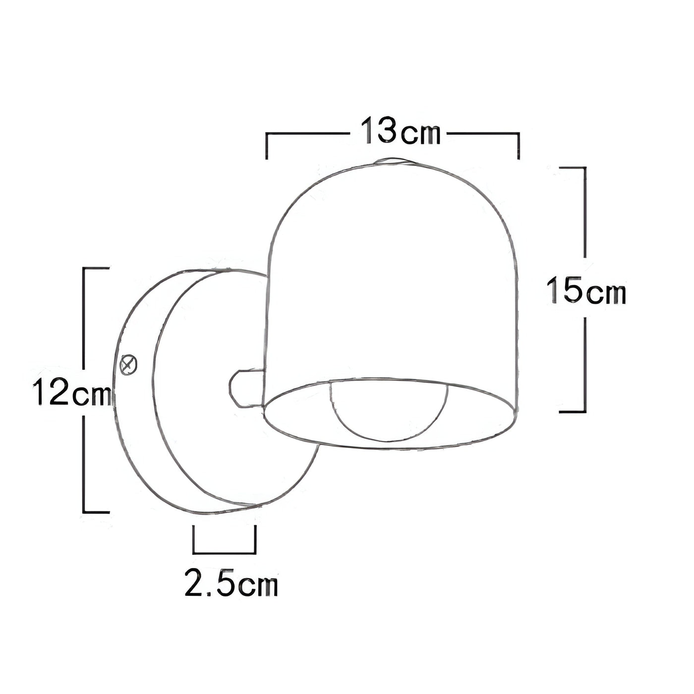 Schlichte Wandlampe aus Eisen –Modern und Schlicht | Perfekt für Schlafzimmer & Flur