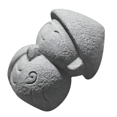 SatoriStone Decor - 2pcs Japanischen Stein Buddha Dekoration