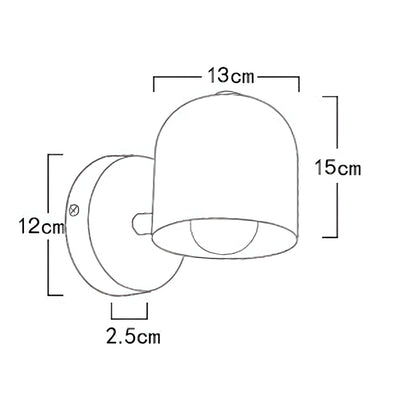 Schlichte Wandlampe aus Eisen –Modern und Schlicht | Perfekt für Schlafzimmer & Flur